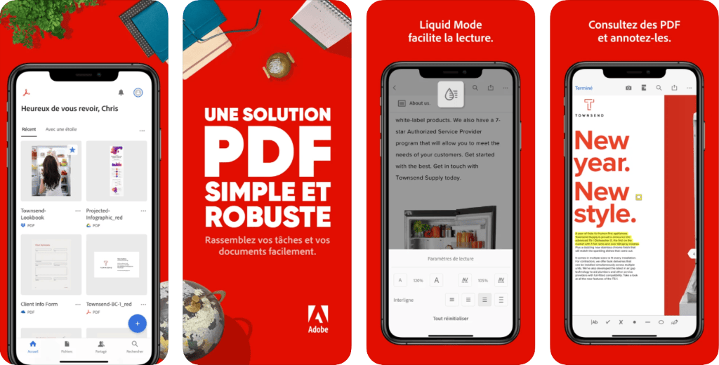 Lire un pdf sur smartphone avec l'application gratuite Adobe Acrobat Reader