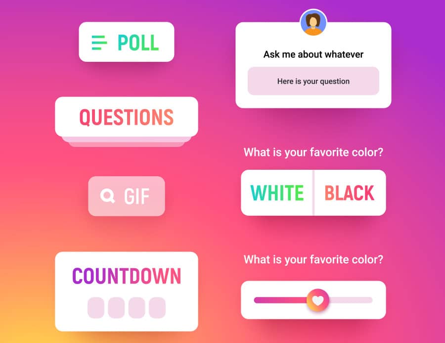 stickers pour plus d'interactions dans les stories instagram