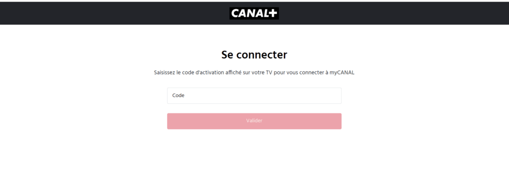 Entrer le code Android TV Canal Plus