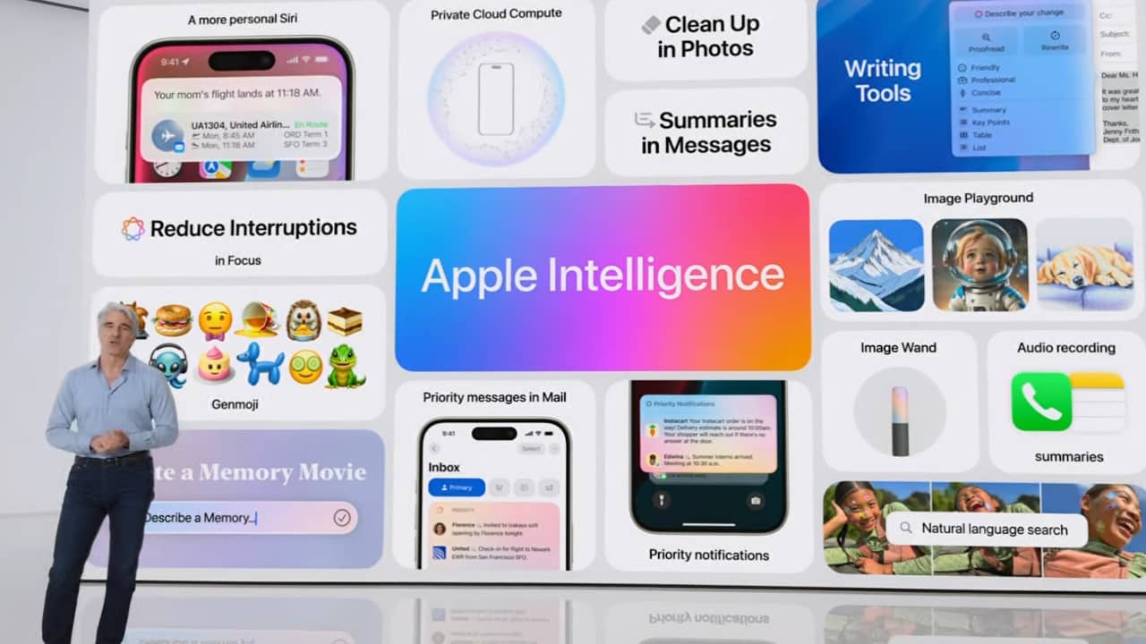 Apple Intelligence sur les appareils