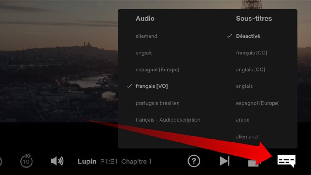 Sous-titres Netflix